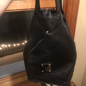 Valentina genuine pebbled leather backpack